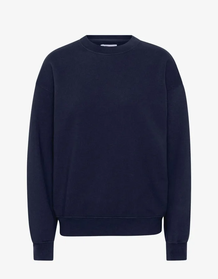 Men Organic Oversized Crew Navy Blue Colorful Standard Crewneck Sweatshirts