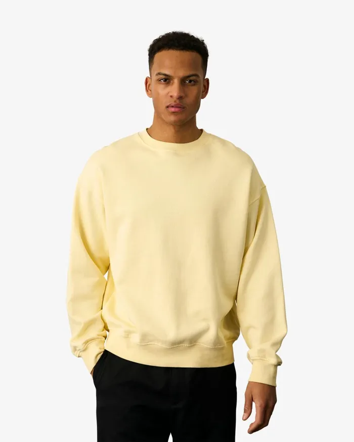 Men Organic Oversized Crew Navy Blue Colorful Standard Crewneck Sweatshirts