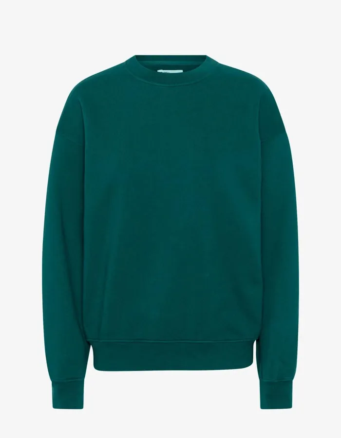 Men Organic Oversized Crew Ocean Green Colorful Standard Crewneck Sweatshirts