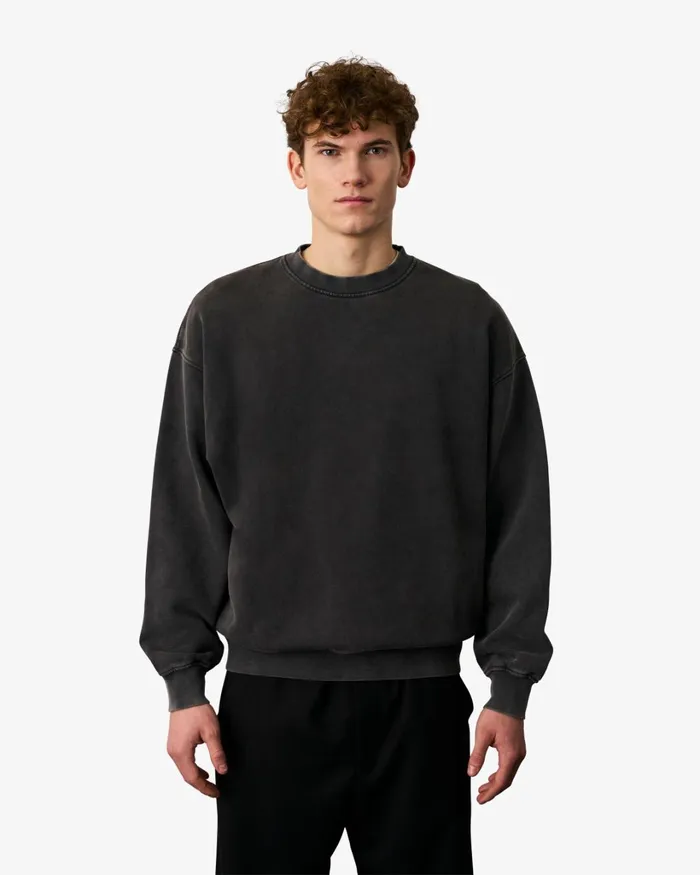 Men Organic Oversized Crew Optical White Colorful Standard Crewneck Sweatshirts