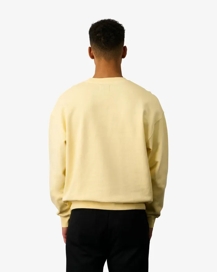 Men Organic Oversized Crew Sapphire Blue Colorful Standard Crewneck Sweatshirts