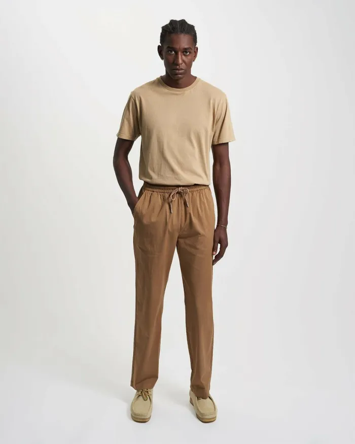 Men Organic Twill Pants Pacific Blue Colorful Standard Pants