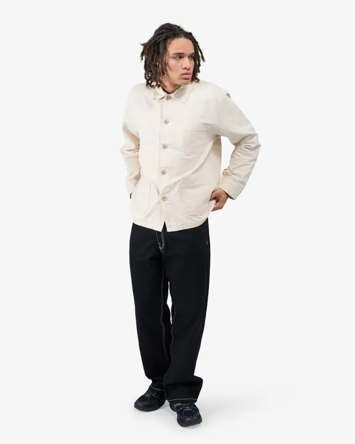 Men Organic Workwear Jacket Ivory White Colorful Standard Workwear Jackets