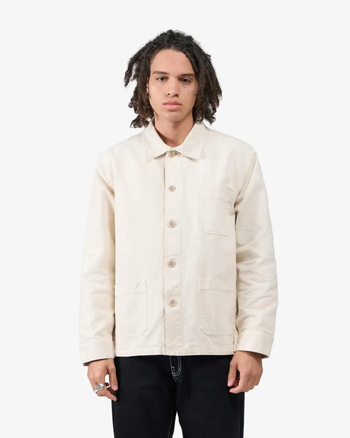 Men Organic Workwear Jacket Ivory White Colorful Standard Workwear Jackets