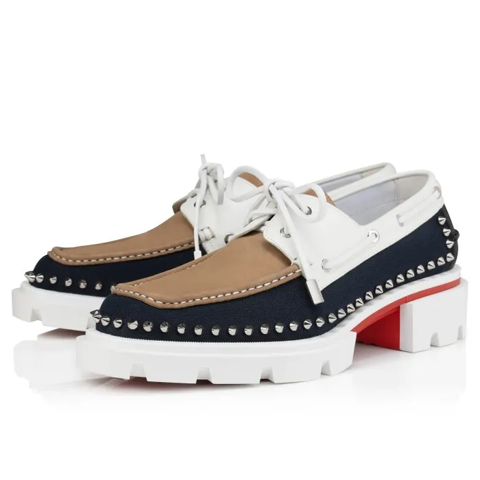 Men Our Steckel Derbies 8211 Olona Canva And Nubuck Calf Leather 8211 White Christian Louboutin Loafers and Moccasins
