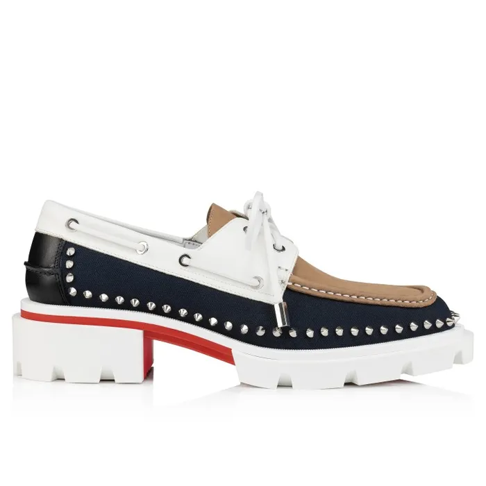 Men Our Steckel Derbies 8211 Olona Canva And Nubuck Calf Leather 8211 White Christian Louboutin Loafers and Moccasins