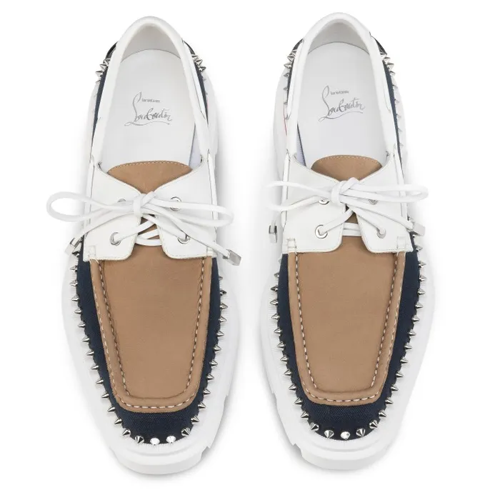 Men Our Steckel Derbies 8211 Olona Canva And Nubuck Calf Leather 8211 White Christian Louboutin Loafers and Moccasins