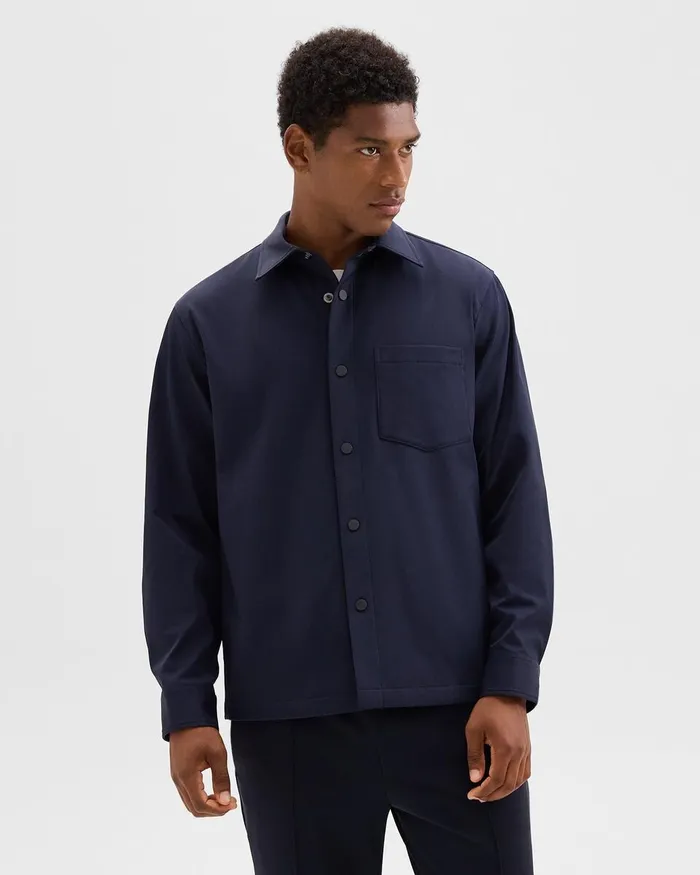 Men Outerwear Theory Shirt Jacket In Neoteric Navy