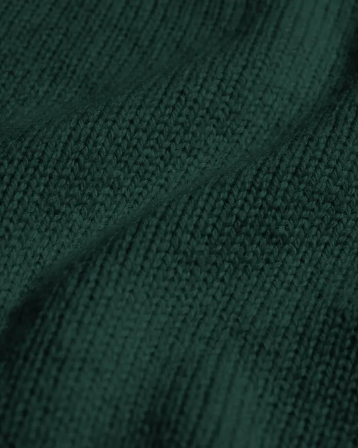 Men Oversized Merino Wool Crew Emerald Green Colorful Standard Knit Sweaters