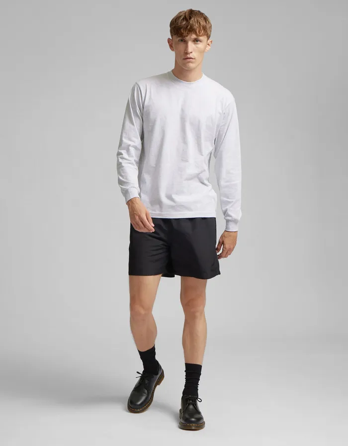 Men Oversized Organic LS TShirt 8211 Soft Lavender TShirts Colorfulstandard