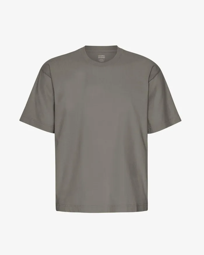 Men Oversized Organic TShirt Misty Brown Colorful Standard TShirts