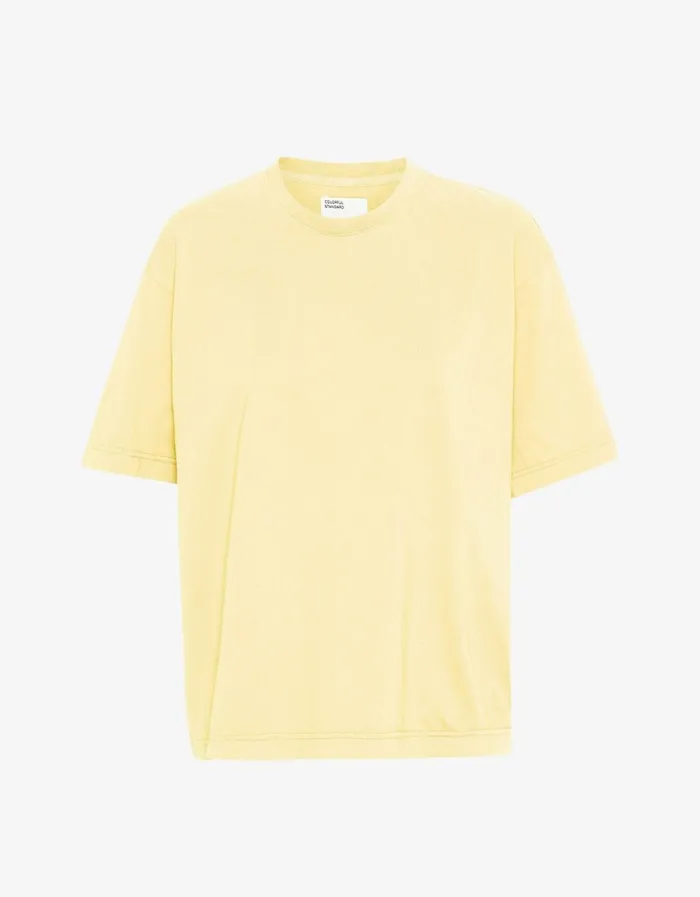 Men Oversized Organic TShirt Soft Yellow Colorful Standard TShirts