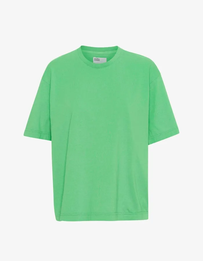 Men Oversized Organic TShirt Spring Green Colorful Standard TShirts