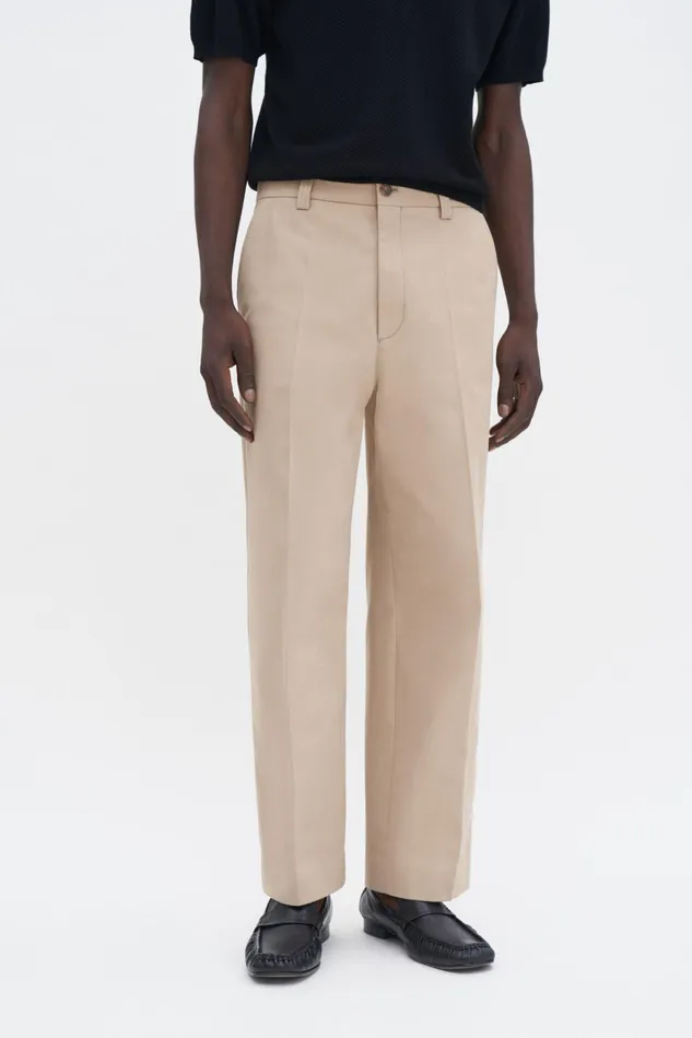 Men Oversized Work Trousers Canvas Beige Filippa K Trousers