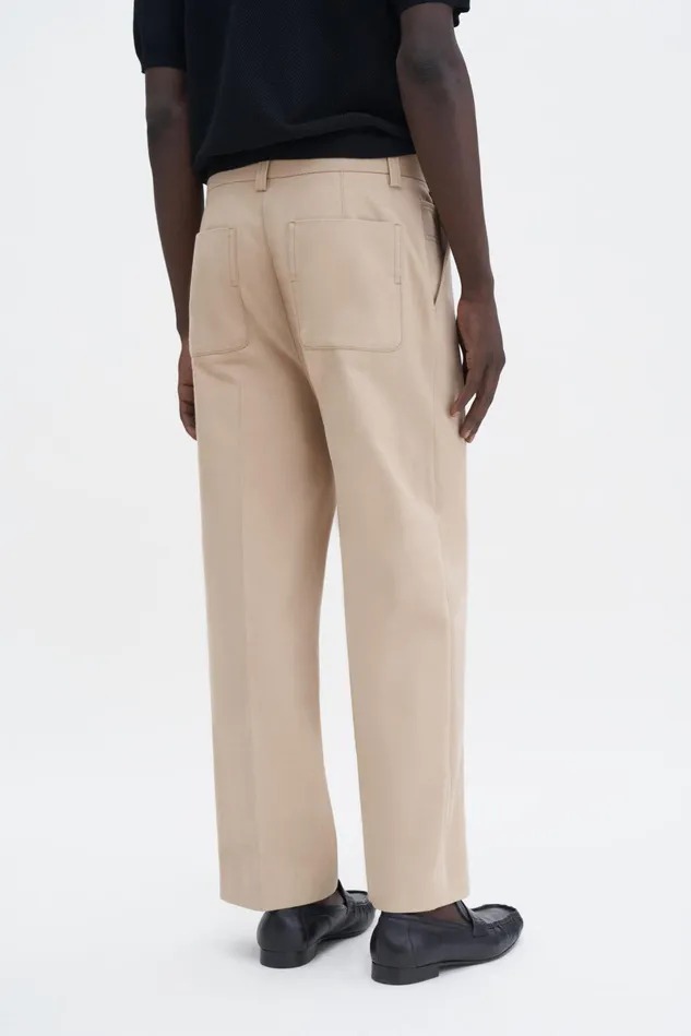 Men Oversized Work Trousers Canvas Beige Filippa K Trousers