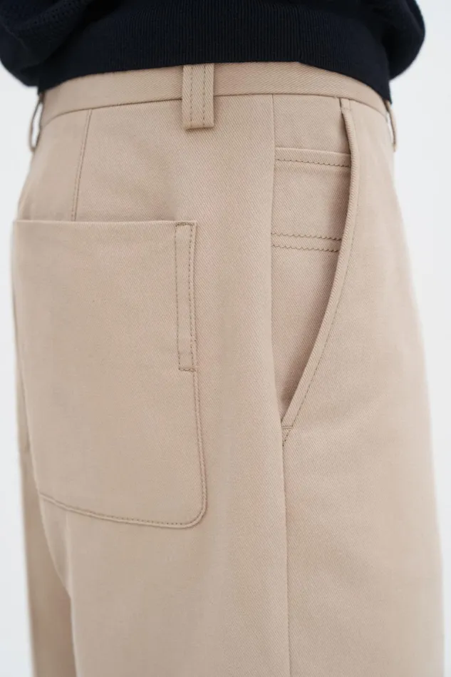 Men Oversized Work Trousers Canvas Beige Filippa K Trousers