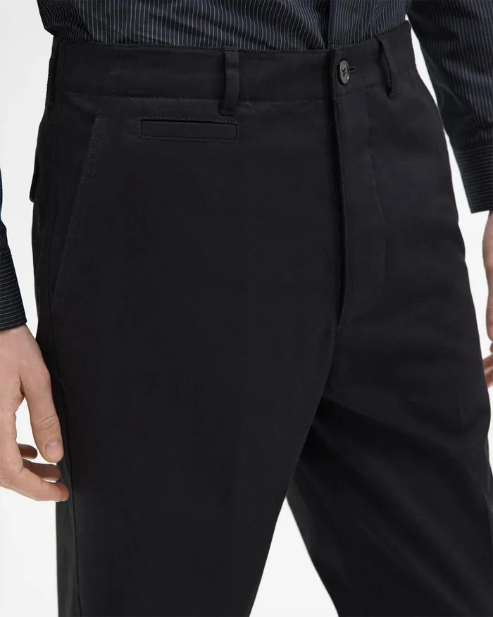 Men Pants Theory Relaxed Virgin Wool Pant Black