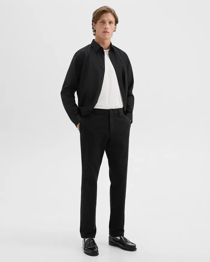 Men Pants Theory Zaine Pant In Moleskin Twill Black
