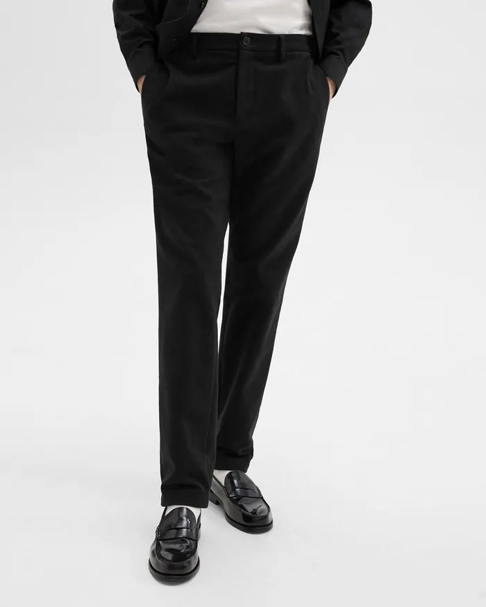 Men Pants Theory Zaine Pant In Moleskin Twill Black