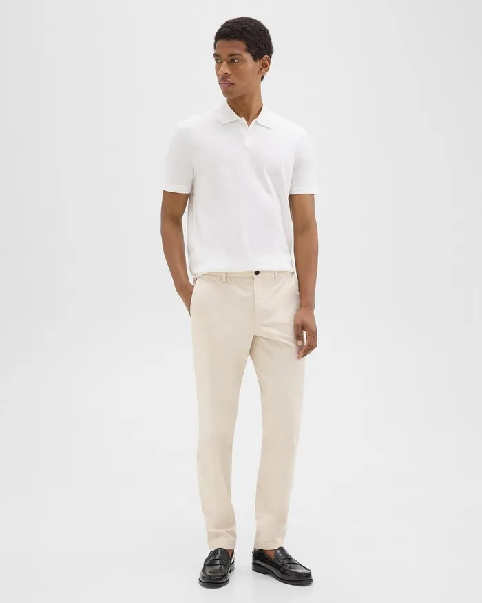 Men Pants Theory Zaine Pant In Organic Cotton New Sand