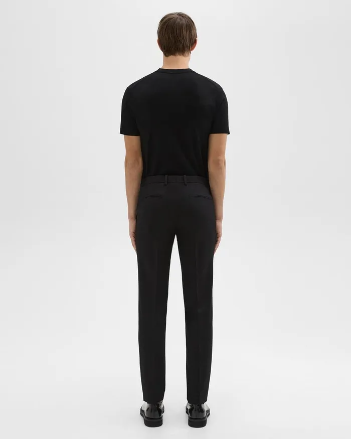 Men Pants Theory Zaine Tab Pant In Textured Gabardine Black