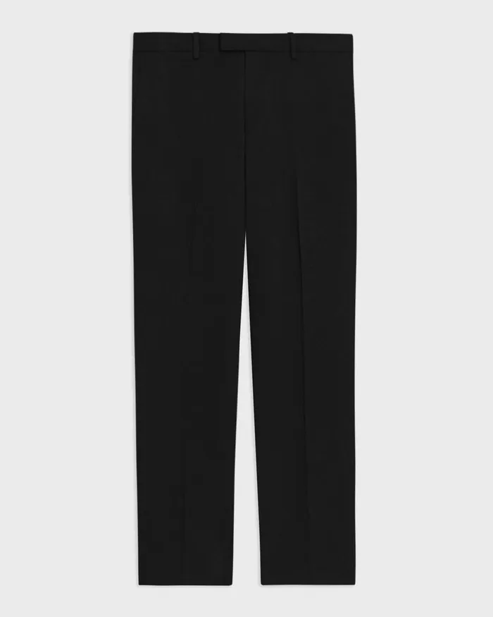 Men Pants Theory Zaine Tab Pant In Textured Gabardine Black