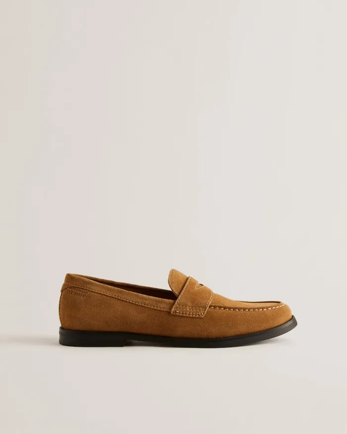 Men PARLIAM 8211 Textured Leather Saddle Loafers Tan Ted Baker Loafers Men PARLIAM 8211 Textured Leather Saddle Loafers Tan Ted Baker Loafers