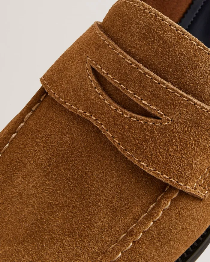 Men PARLIAM 8211 Textured Leather Saddle Loafers Tan Ted Baker Loafers Men PARLIAM 8211 Textured Leather Saddle Loafers Tan Ted Baker Loafers