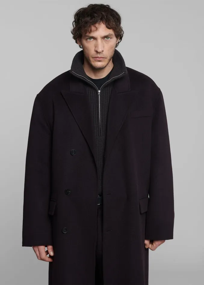 Men Paxton Wool Coat 8211 Dark Plum The Frankie Shop Outerwear