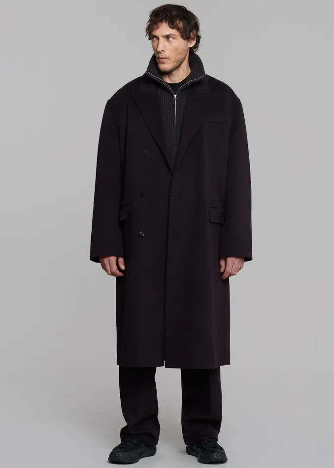 Men Paxton Wool Coat 8211 Dark Plum The Frankie Shop Outerwear
