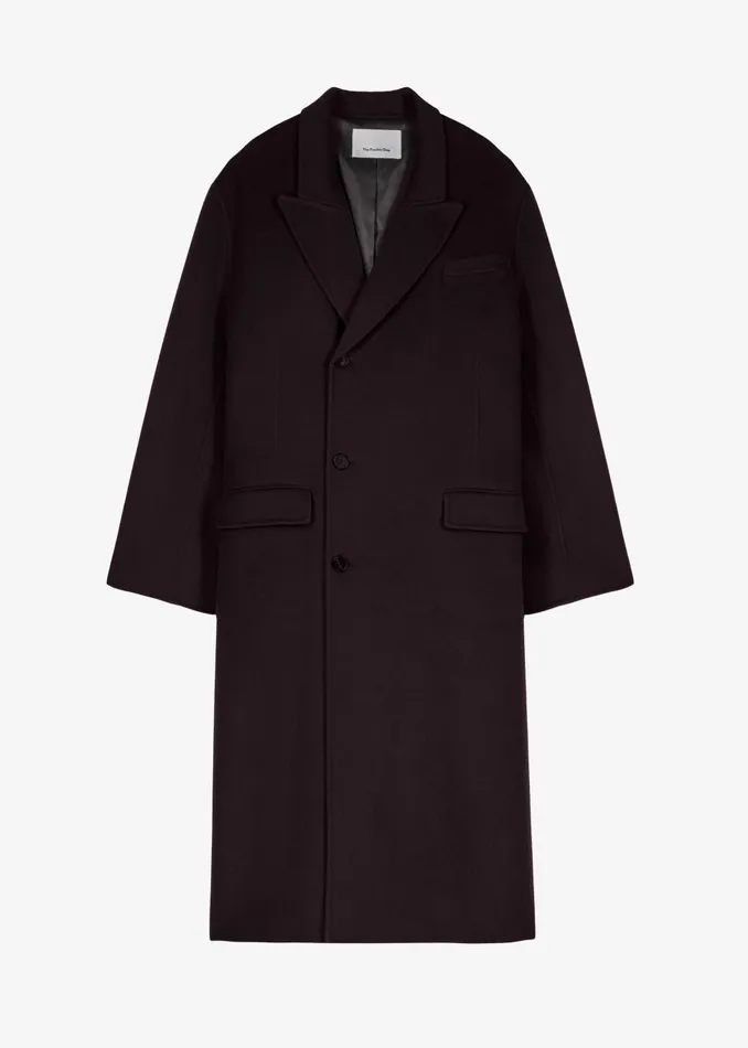 Men Paxton Wool Coat 8211 Dark Plum The Frankie Shop Outerwear