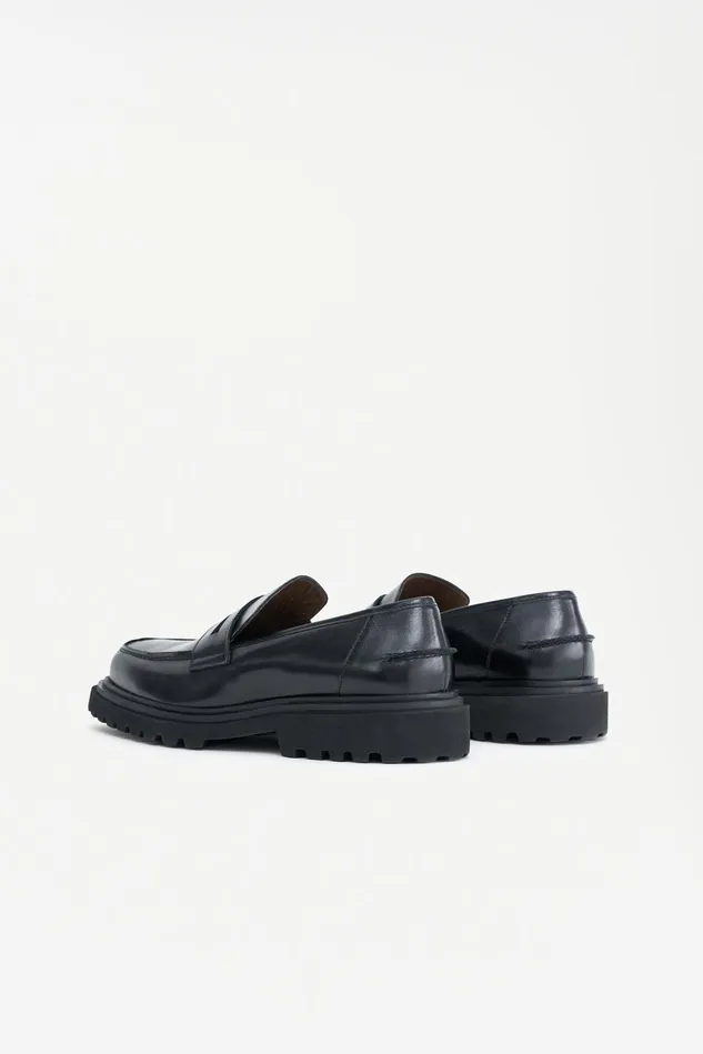 Men Penny Leather Loafers Black Filippa K Shoes
