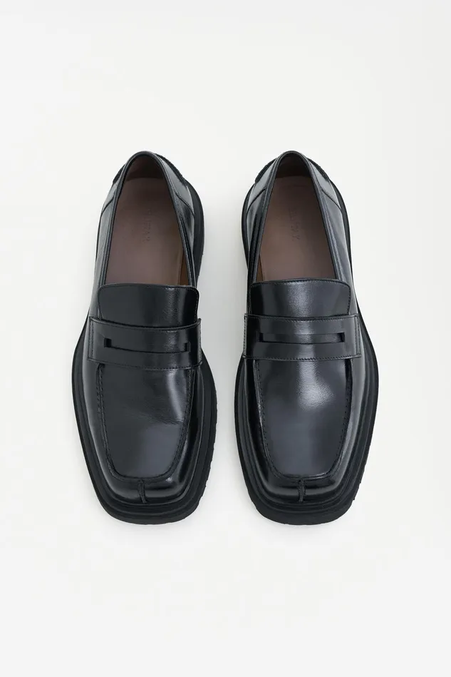 Men Penny Leather Loafers Black Filippa K Shoes