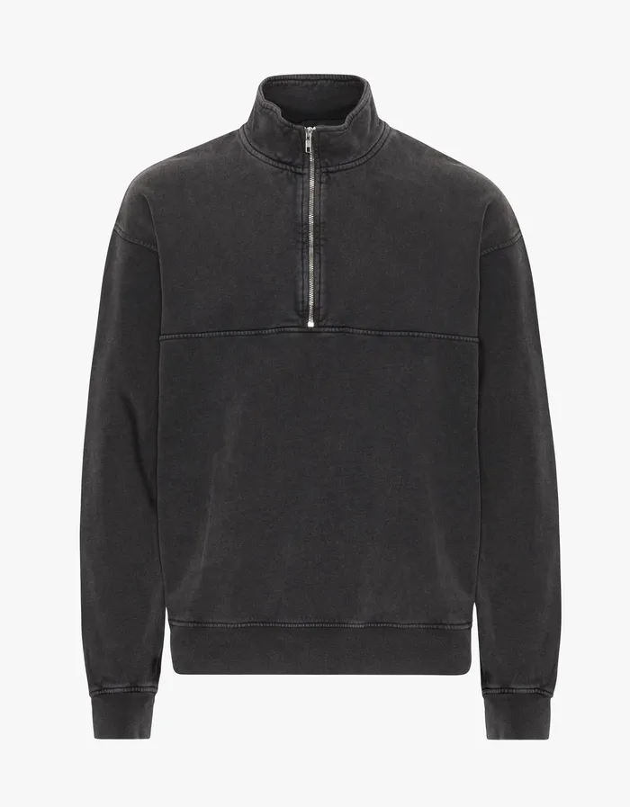 Men Quarter Zips Colorfulstandard Organic Quarter Zip 8211 Faded Black