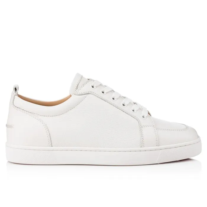 Men Rantulow Sneakers 8211 Grained Calf Leather 8211 Latte Christian Louboutin Sneakers