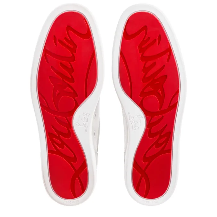 Men Rantulow Sneakers 8211 Grained Calf Leather 8211 Latte Christian Louboutin Sneakers