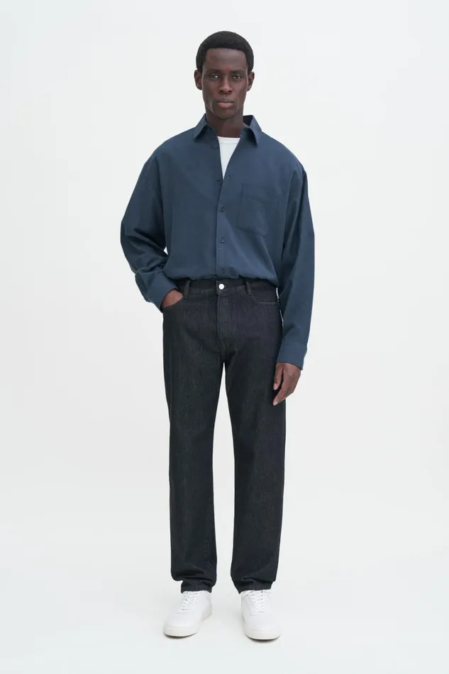Men Relaxed Cotton Shirt Dawn Blue Filippa K Shirts