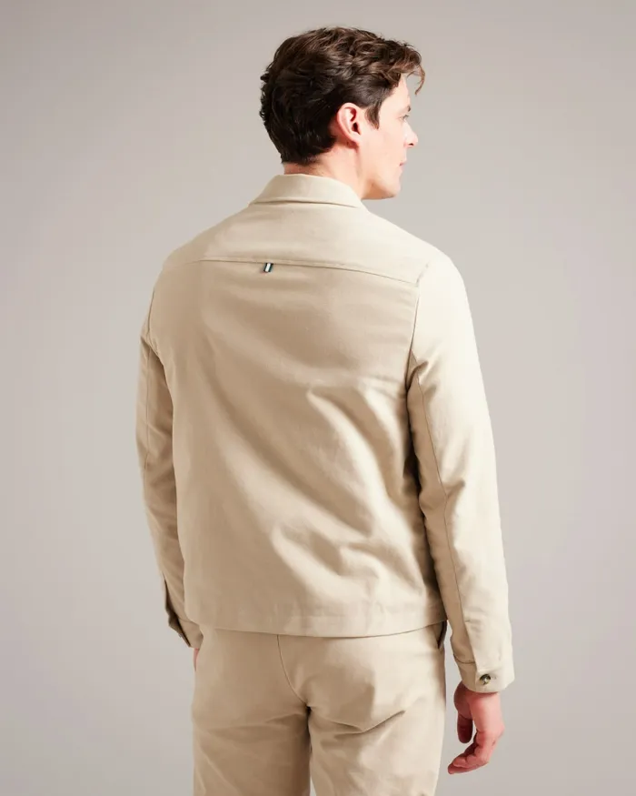 Men RUFUSJ 8211 Button Through Moleskin Jacket Taupe Ted Baker Coats and Jackets Men RUFUSJ 8211 Button Through Moleskin Jacket Taupe Ted Baker Coats and Jackets