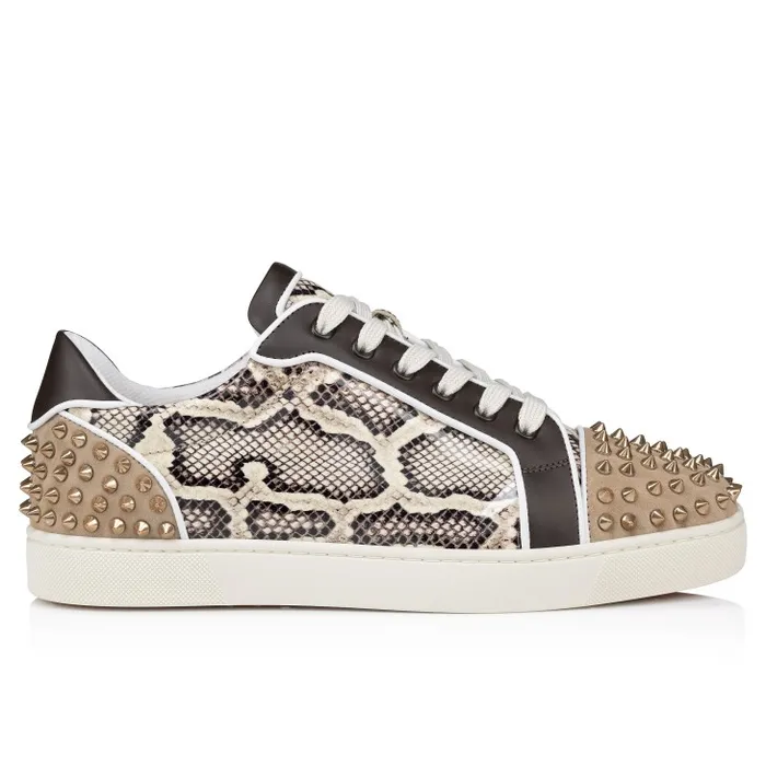 Men Seavaste 2 Orlato Sneakers 8211 Veau Velours Patent Calf Leather Snake Printed And Calf Leather 8211 Saharienne Christian Louboutin Sneakers