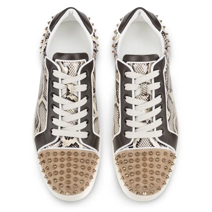 Men Seavaste 2 Orlato Sneakers 8211 Veau Velours Patent Calf Leather Snake Printed And Calf Leather 8211 Saharienne Christian Louboutin Sneakers