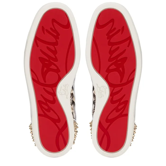 Men Seavaste 2 Orlato Sneakers 8211 Veau Velours Patent Calf Leather Snake Printed And Calf Leather 8211 Saharienne Christian Louboutin Sneakers