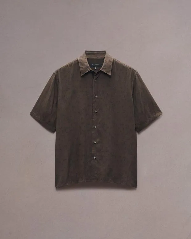 Men Shirts Rag and Bone Dalton Printed Shirt Brown Floral