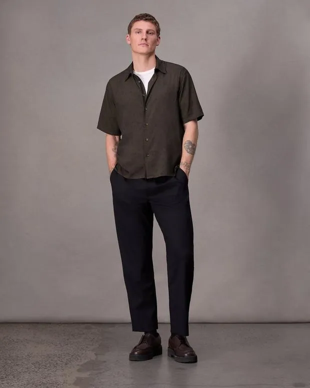 Men Shirts Rag and Bone Dalton Printed Shirt Brown Floral