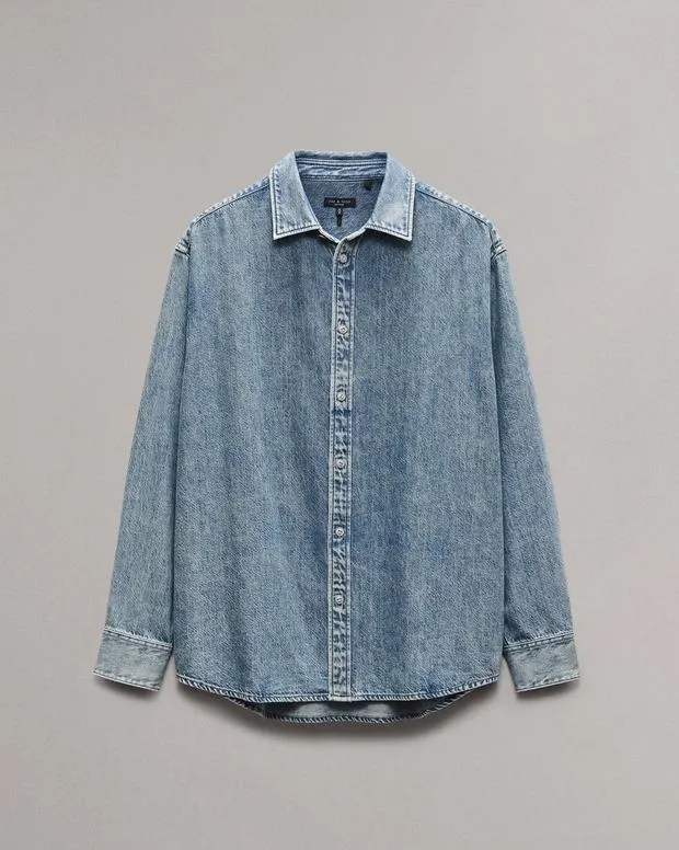 Men Shirts Rag and Bone Matthew Denim Shirt Corbin