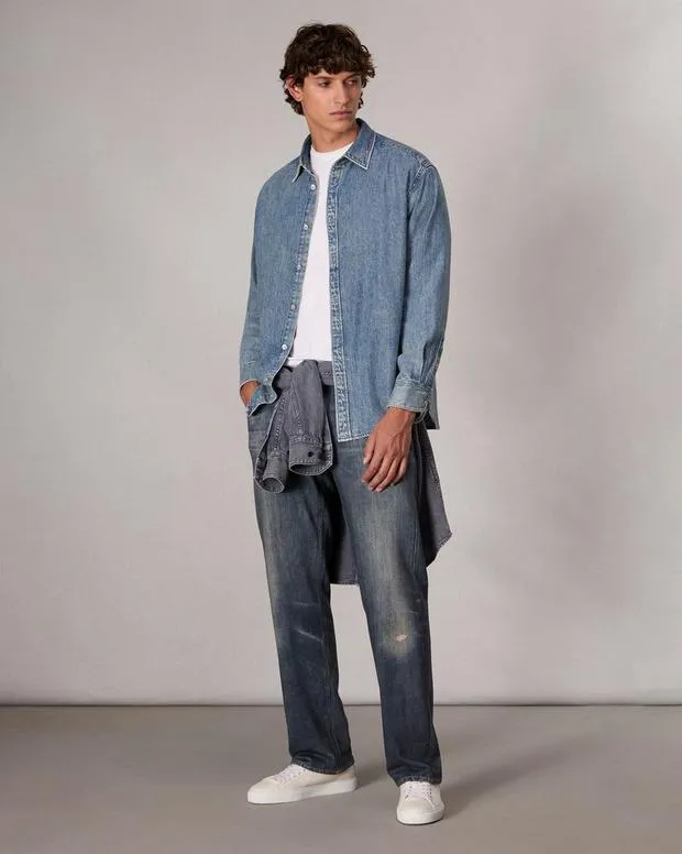 Men Shirts Rag and Bone Matthew Denim Shirt Corbin