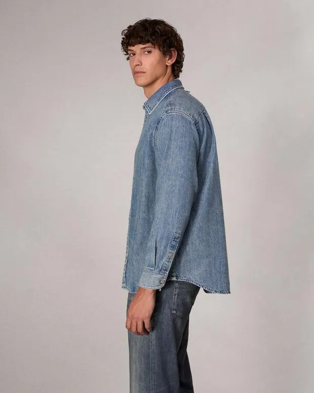 Men Shirts Rag and Bone Matthew Denim Shirt Corbin