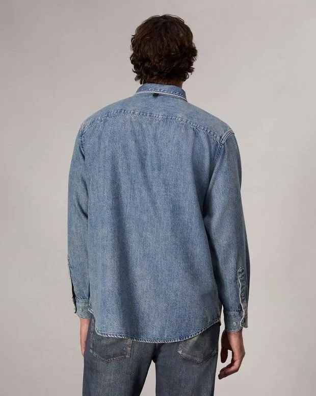 Men Shirts Rag and Bone Matthew Denim Shirt Corbin