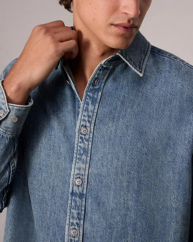 Men Shirts Rag and Bone Matthew Denim Shirt Corbin