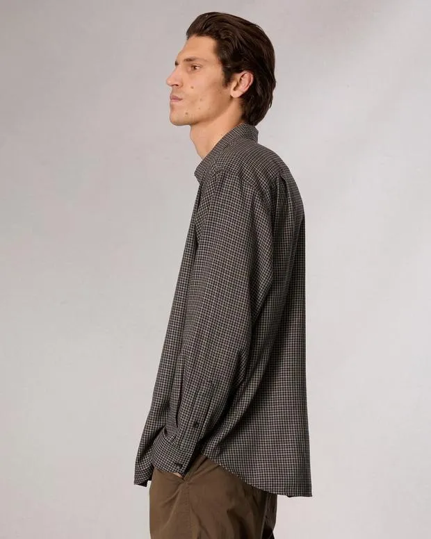 Men Shirts Rag and Bone Matthew Plaid Shirt Green Plai