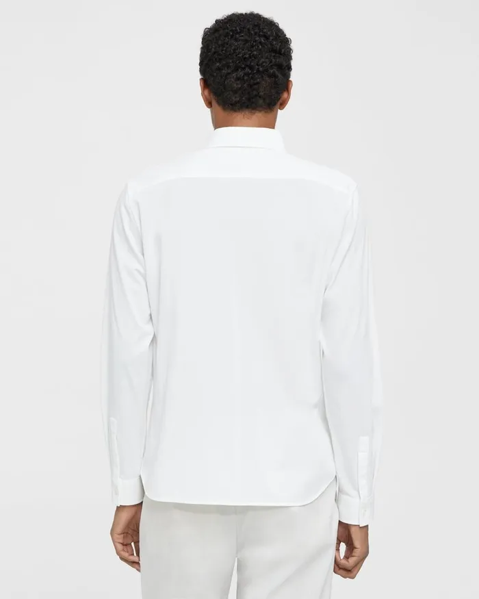 Men Shirts Theory Alfred Shirt In Structured Piqueacute Optic White
